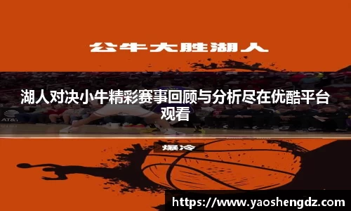 湖人对决小牛精彩赛事回顾与分析尽在优酷平台观看